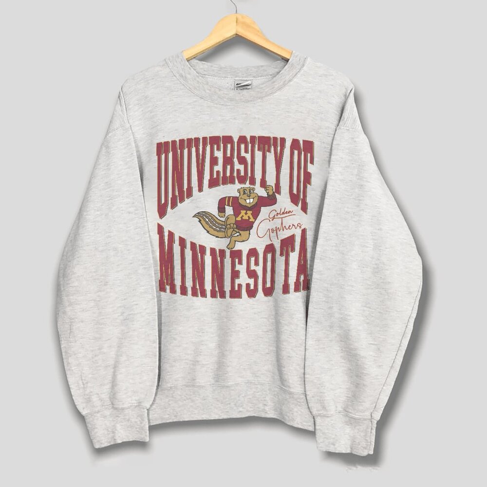 Vintage University of Minnesota Golden Gophers Football Sweatshirt, NCAA Shirt